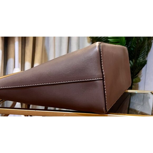 AUTHENTIC TORY BURCH TAUPE MCGRAW SHOULDER BAG - Picture 9 of 13